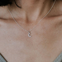Love You to The Moon Necklace | Silver