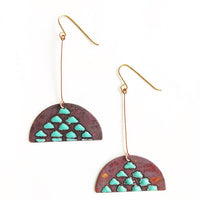 Aqua Dots Half Moon Dangle
