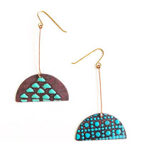 Aqua Dots Half Moon Dangle