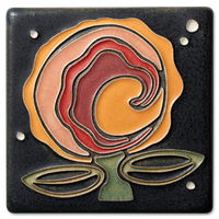 Motawi Cosmic Bloom in Orange - 4x4