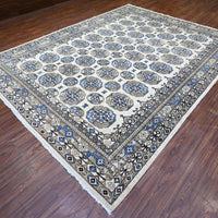 9'1" x 12'0" | Ivory Afghan | Wool | 210000023724