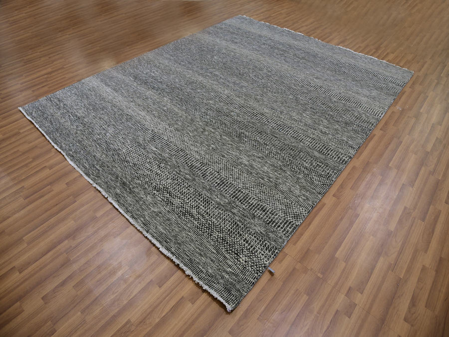 8'1" x 10'2" | Gray Modern Grass | Wool | 210000023735