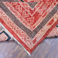 7'10" x 9'4" | Red Peshawar Geometric | Wool | 210000023748