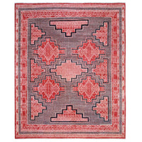 7'10" x 9'4" | Red Peshawar Geometric | Wool | 210000023748