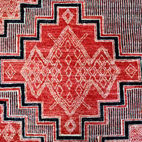 7'10" x 9'4" | Red Peshawar Geometric | Wool | 210000023748