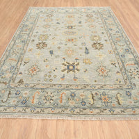 8'1" x 10'0" | Light Gray Oushak | Wool | 210000023754