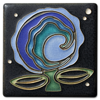 Motawi Cosmic Bloom in Blue - 4x4