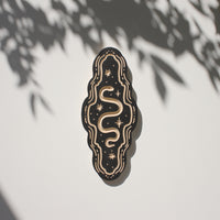 15" Snake Carved Wall Hanging