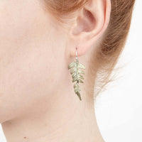 Fern Large Single Leaf Earrings