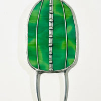 Baby Barrel Glass Cactus Stake