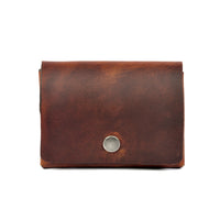 Leather Double Pouch Wallet | Midnight Oak
