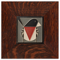 Motawi Rose-Breasted Grosbeak in Grey - 4x4