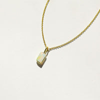 Fire Opal Rectangle Necklace