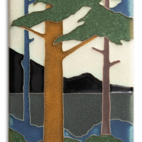 Motawi Pine Landscape Summer Vertical - 4x8