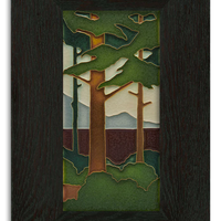 Motawi Spring Pine Landscape Vertical - 4x8