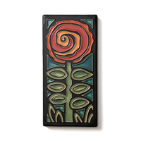 Motawi Percival's Petals in Orange - 4x8