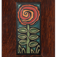 Motawi Percival's Petals in Orange - 4x8