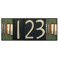 Motawi 4x8 House Number Frame | 5-Slot