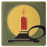 Motawi Candle in Green - 4x4