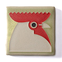 Motawi Rooster in Sage - 4x4