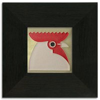Motawi Rooster in Sage - 4x4