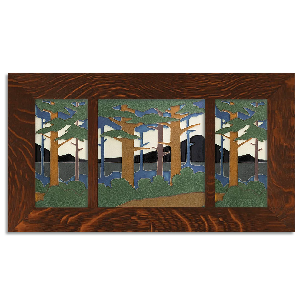 Motawi Framed Pine Landscape Triptych – The Artisan's Bench