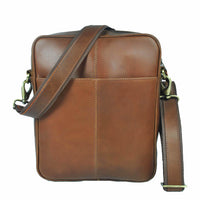 Ottawa Leather Crossbody Messenger Leather Bag | Brown