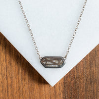 Mother of Pearl Inlay Geometric Necklace