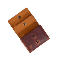 Leather Double Pouch Wallet | Midnight Oak