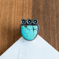 Size 7.75 | Bamboo Mountain Turquoise Floral Ring