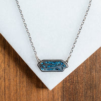 Shattuckite Inlay Geometric Necklace