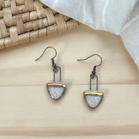 Small Peach Drop Ceramic Earrings