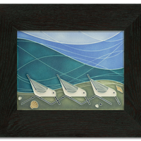 Motawi Beach Birds in Pebble - 6x8 (Discontinued)