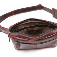 Manhattan Crossbody Leather Fanny Bag | Tan