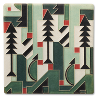 Motawi Cubist Christmas in Mint - 6x6