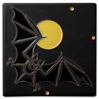 Motawi Bat & The Moon in Black - 6x6