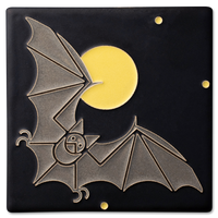 Motawi Bat & The Moon in Grey - 6x6