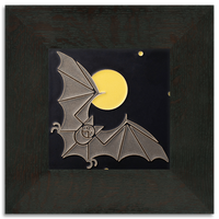Motawi Bat & The Moon in Grey - 6x6