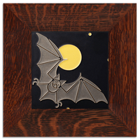 Motawi Bat & The Moon in Grey - 6x6