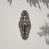 11" Skeleton Carved Wall Hanging