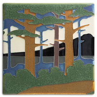 Motawi Pine Landscape Summer Mountain - 8x8