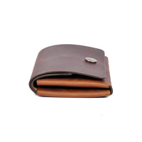 Leather Double Pouch Wallet | Midnight Oak