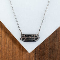 Peridot Inlay Geometric Necklace