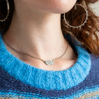 Mother of Pearl Inlay Geometric Necklace