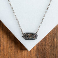 Green Abalone Inlay Geometric Necklace
