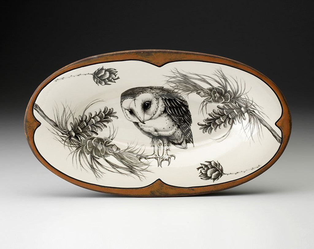 Barn Owl Oblong Serving Dish