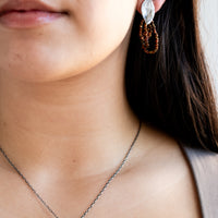 Small Leaf Bead Earrings