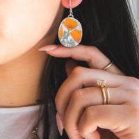 California Poppy Earrings