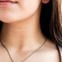 Silver Floral Stud Earrings