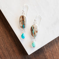 Royston Ribbon & Sleeping Beauty Turquoise Earrings no.2